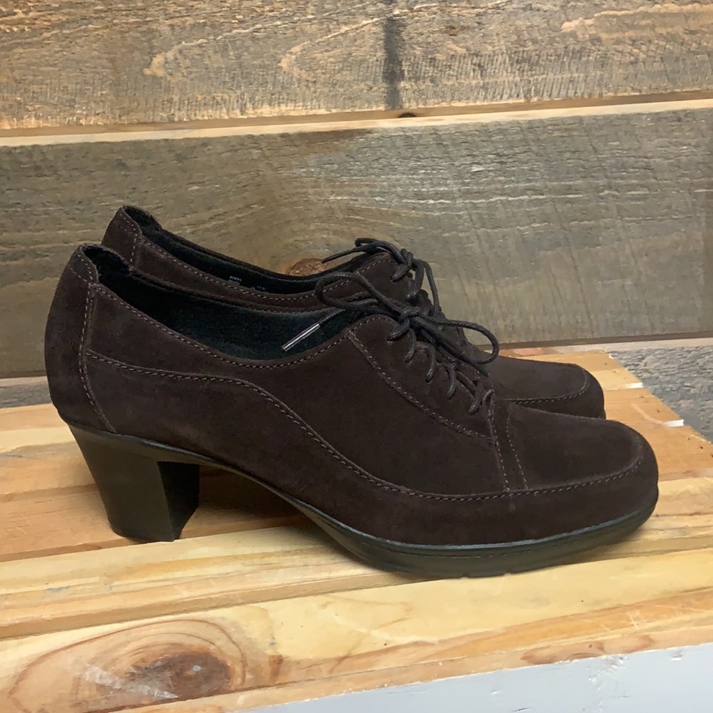 Clarks Bendables Suede Lace Up Oxford Shoes NEW